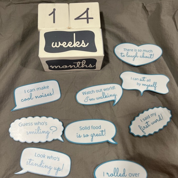 Other - Baby Milestone Blocks and Milestone Bubbles
